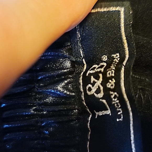 L & B wide leg shorts black faux leather szSm with ruffle - Picture 3 of 11